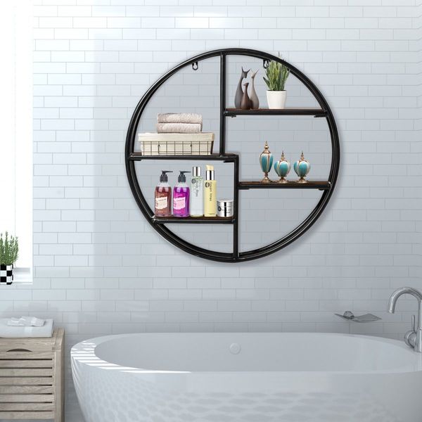 Hanging Storage Shelf Round Circular for Decoration