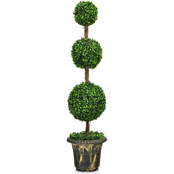 120cm Topiary Artificial Tree with Realistic Leaves for Home/Office/Indoor and Outdoor Use