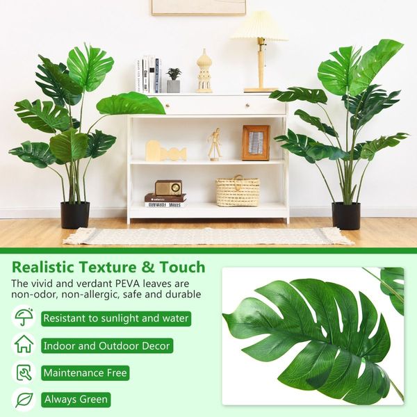 1.2M Artificial Monstera Deliciosa Tree for Home Office