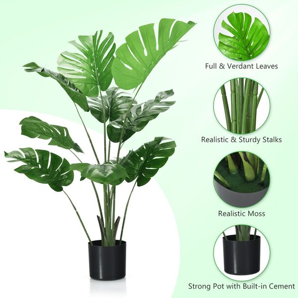 1.2M Artificial Monstera Deliciosa Tree for Home Office