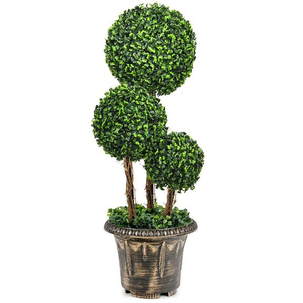 75cm Topiary Artificial Tree with Realistic Leaves