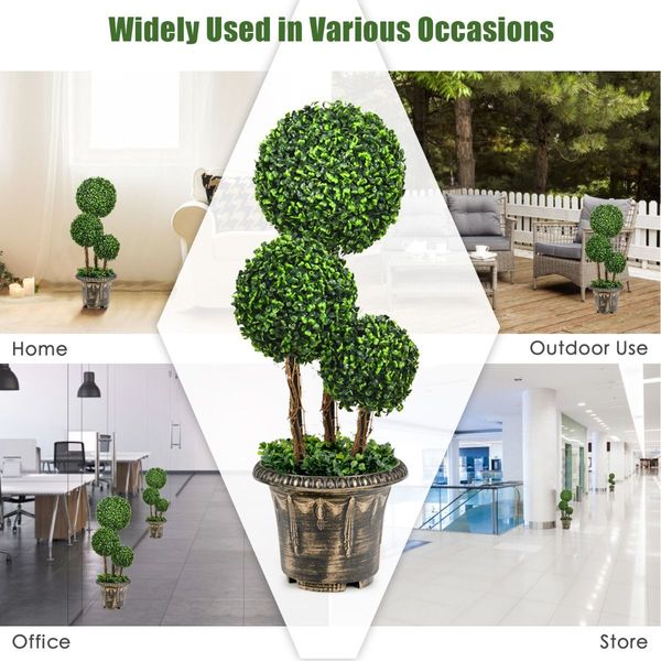 75cm Topiary Artificial Tree with Realistic Leaves