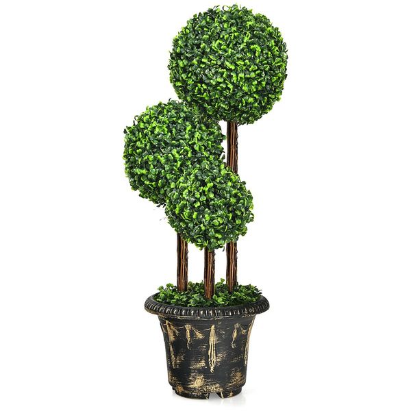 90cm Topiary Artificial Tree with Decorative Pot