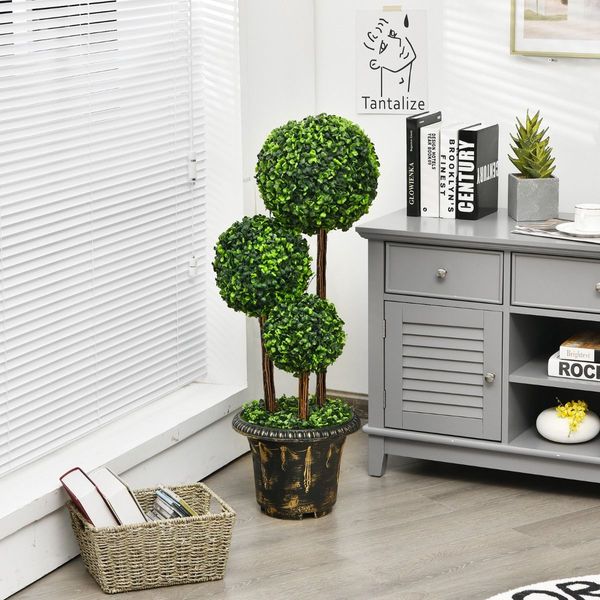 90cm Topiary Artificial Tree with Decorative Pot