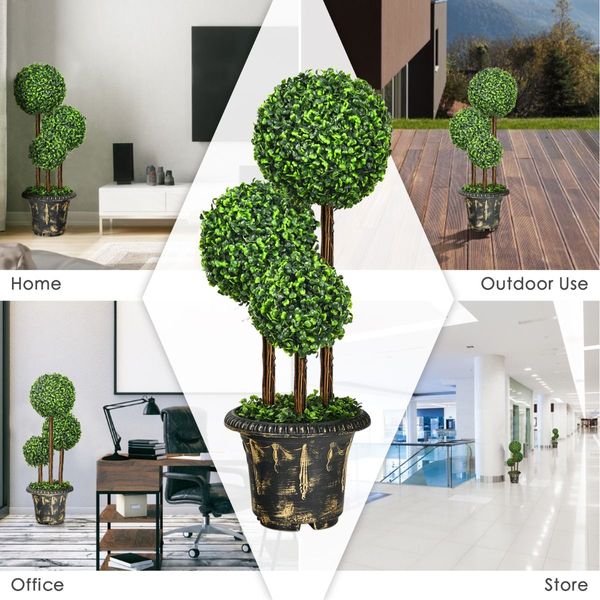 90cm Topiary Artificial Tree with Decorative Pot