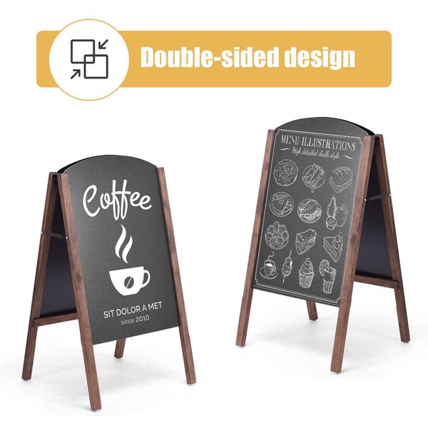 A-Frame Double-Sided Chalkboard  for Office Cafe Teaching