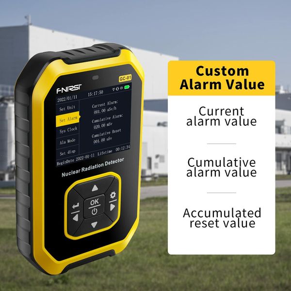 Geiger Counter Nuclear Radiation Detector Radiation Dosimeter with LCD  Beta Gamma X-ray Rechargeable Radiation Monitor Meter, 5 Dosage Units Switched