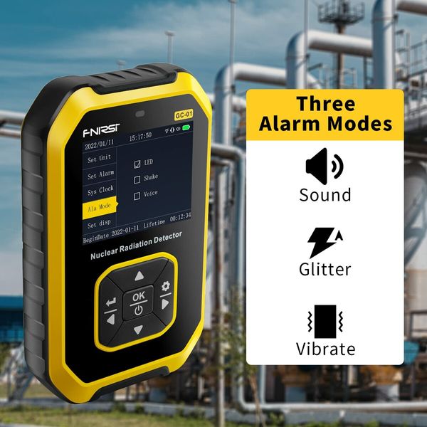 Geiger Counter Nuclear Radiation Detector Radiation Dosimeter with LCD  Beta Gamma X-ray Rechargeable Radiation Monitor Meter, 5 Dosage Units Switched