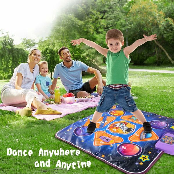 Dance Mat for Kids Ages 4-12, Electronic Light Up Dancing Challenge Playmat with LED Lights