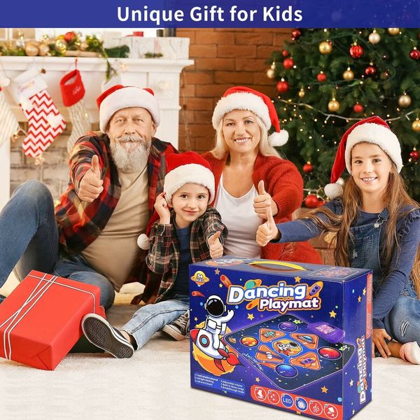 Dance Mat for Kids Ages 4-12, Electronic Light Up Dancing Challenge Playmat with LED Lights