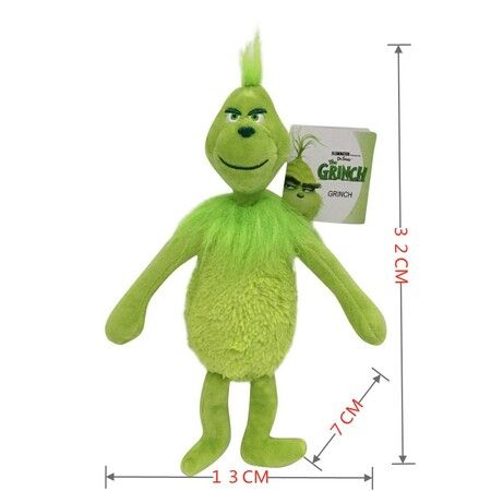 The Grinch Stole Plush Toys, Christmas Grinch Plush Doll Toy Soft Stuffed Toys for Children 32Cm