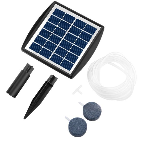 Solar Air Pump-2 Modes Solar Pond Aerator,Aquarium Air Pump Aerator,Pond Air Pump for Outdoor Fish Air Pump,Aquaculture, Hydroponics 2W