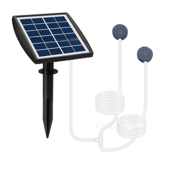 Solar Air Pump-2 Modes Solar Pond Aerator,Aquarium Air Pump Aerator,Pond Air Pump for Outdoor Fish Air Pump,Aquaculture, Hydroponics 2W