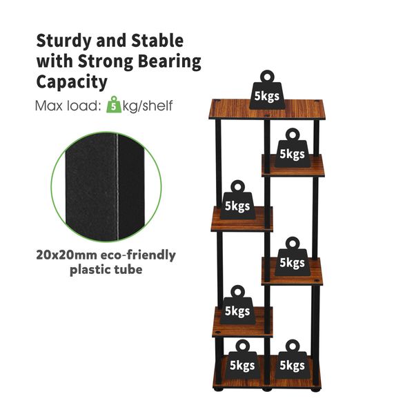 6 Tier Plant Pots Stand Corner Potted Flower Shelf Unit Holder Bookshelf Garden Indoor Outdoor Tiered Display Storage Shelves Rack