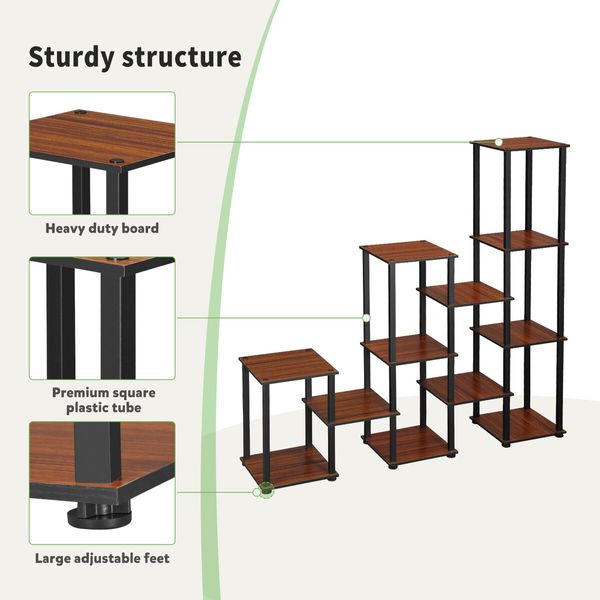 Plant Flower Pots Stand 12 Shelves Corner Shelf Potted Holder Bookshelf Indoor Outdoor Garden Tiered Display Unit Storage Rack