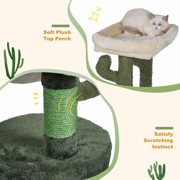 146cm Cat Tree Tower Bed Scratching Post House Sisal Scratcher Furniture Cave Stand Condos Climbing Play Gym Perch Ramp