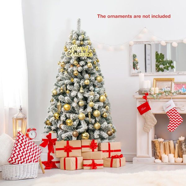 1.8M White Artificial Holiday Christmas Tree with 600 PVC Tips for Christmas Decoration