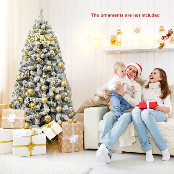 1.8M White Artificial Holiday Christmas Tree with 600 PVC Tips for Christmas Decoration