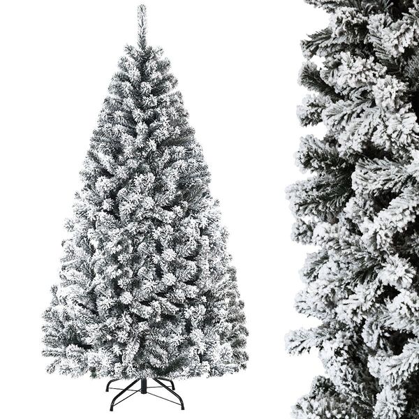 1.8M White Artificial Holiday Christmas Tree with 600 PVC Tips for Christmas Decoration