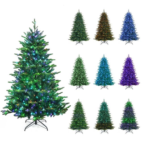 1.8M APP Controlled Christmas Tree with 420 Color Changing LED Lights and 1740 Branch Tips for Decorations