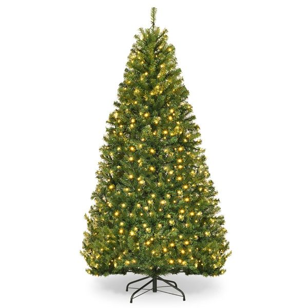 1.5/1.8/2.1 M Pre-Lit Artificial Christmas Tree with Multicolored LED Lights for Festival