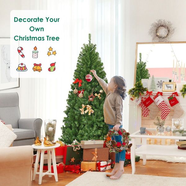 1.5/1.8/2.1 M Pre-Lit Artificial Christmas Tree with Multicolored LED Lights for Festival