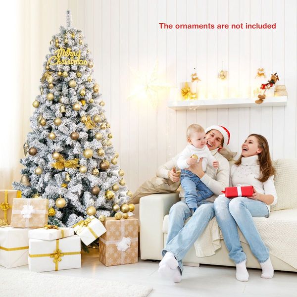 2.3m Snow Flocked Artificial Christmas Tree with 1010 Tips