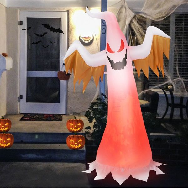 180 CM Halloween Inflatable Fire Ghost with Built-in Flame LED Light