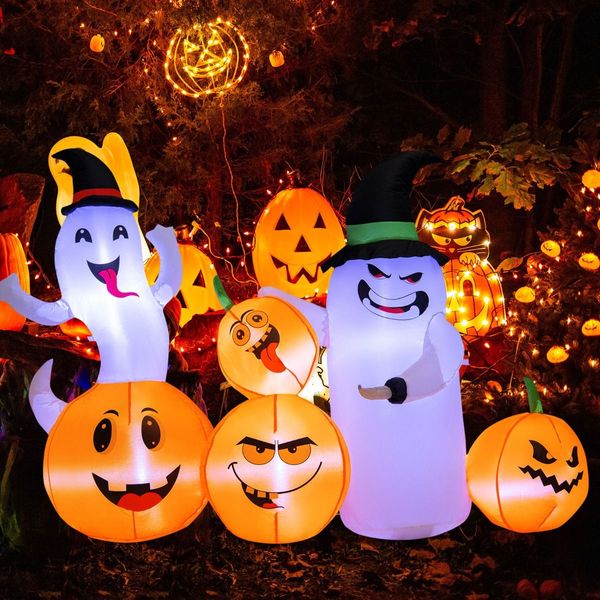 170CM Long Halloween Inflatable 4 Pumpkins & 2 Ghosts Combo for Decoration