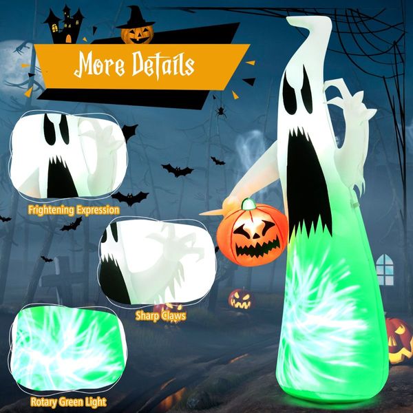 172 CM Inflatable Halloween Hunting Ghost with Built-in LED Light