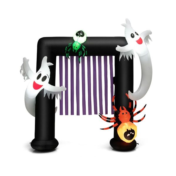 230CM Halloween Inflatable Archway with 2 Haunted Ghosts & 2 Spiders