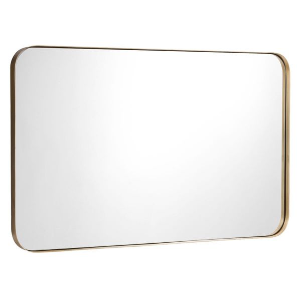 Bathroom Wall Mirror with Rounded Corner for Washroom