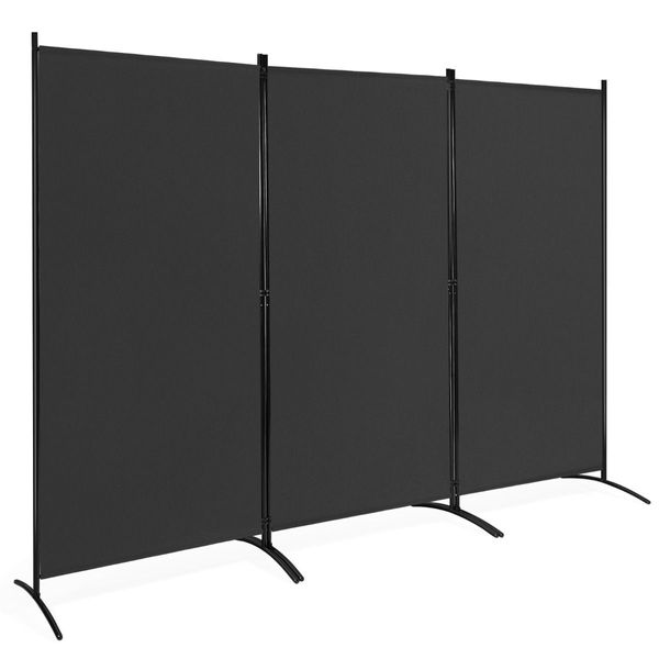 3-Panel Folding Room Divider with Durable Hinges Steel Base for Home/Office/Bathroom