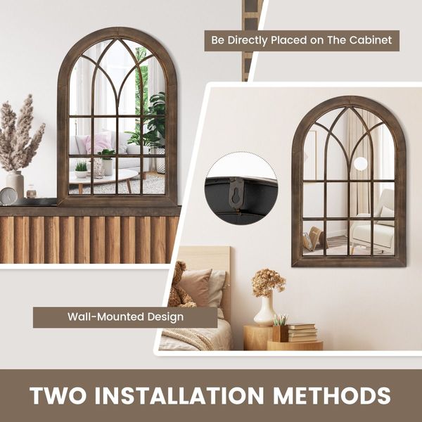 3-Layered Arched Mirror Hanging Steel Frame for Living Room