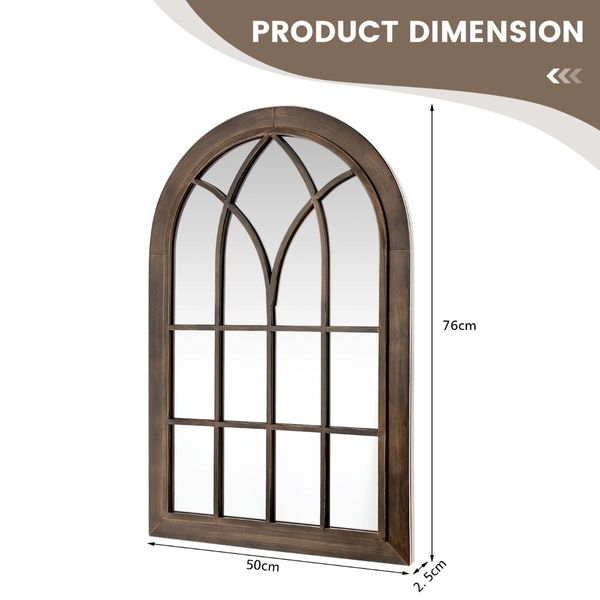 3-Layered Arched Mirror Hanging Steel Frame for Living Room