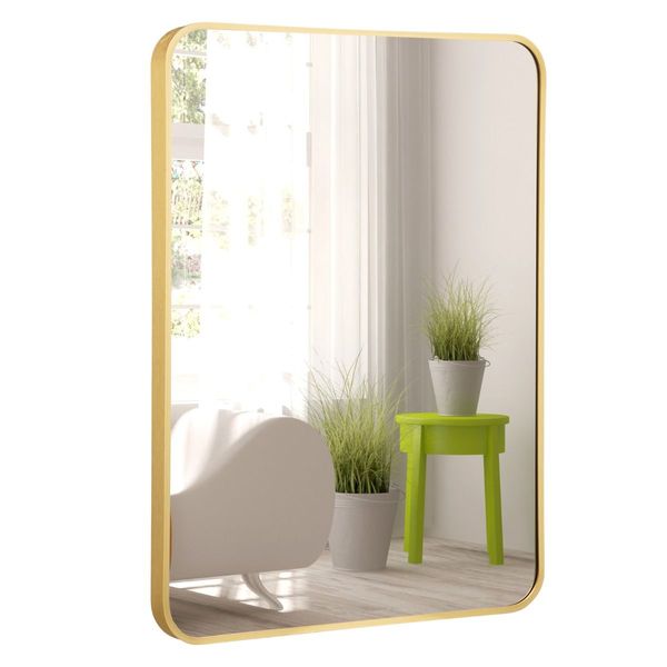 Rectangular Mirror with Aluminum Alloy Frame for Bathroom