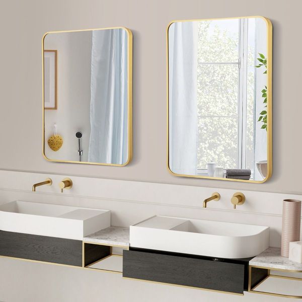 Rectangular Mirror with Aluminum Alloy Frame for Bathroom