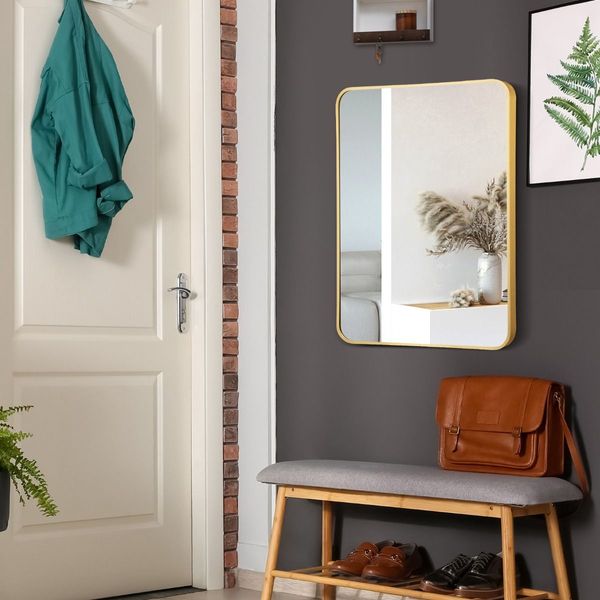 Rectangular Mirror with Aluminum Alloy Frame for Bathroom