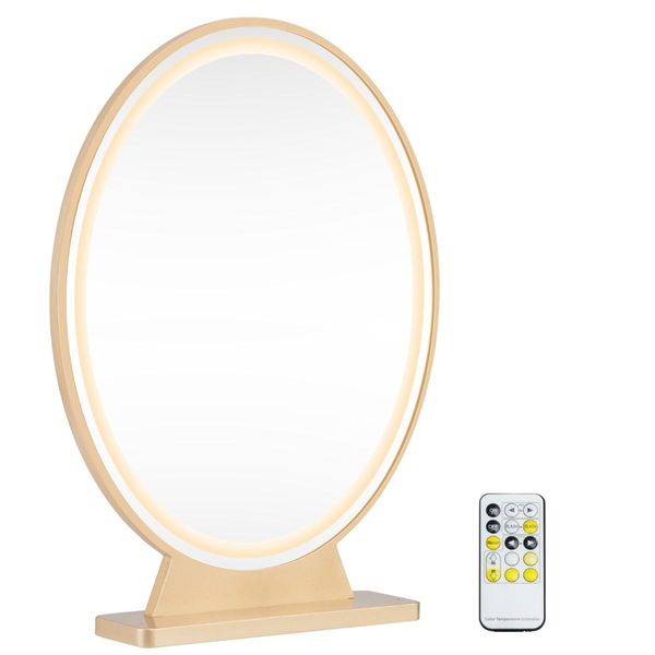 Large Lighted Makeup Mirror with Remote Control & 4 Colour Modes