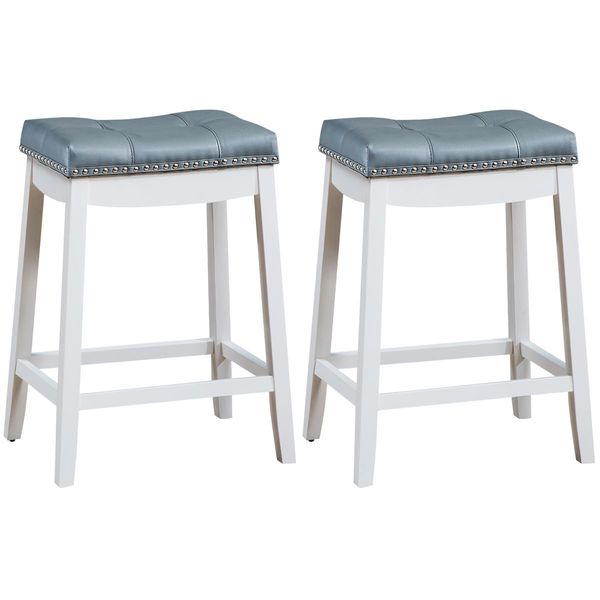 Backless Nailhead Bar Stool with Counter Height for Dining Room