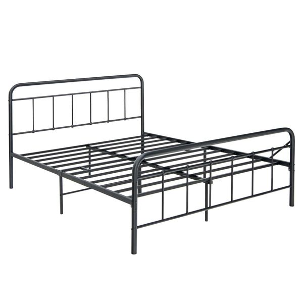 Full/Queen Size Metal Bed Frame with Headboard & Footboard