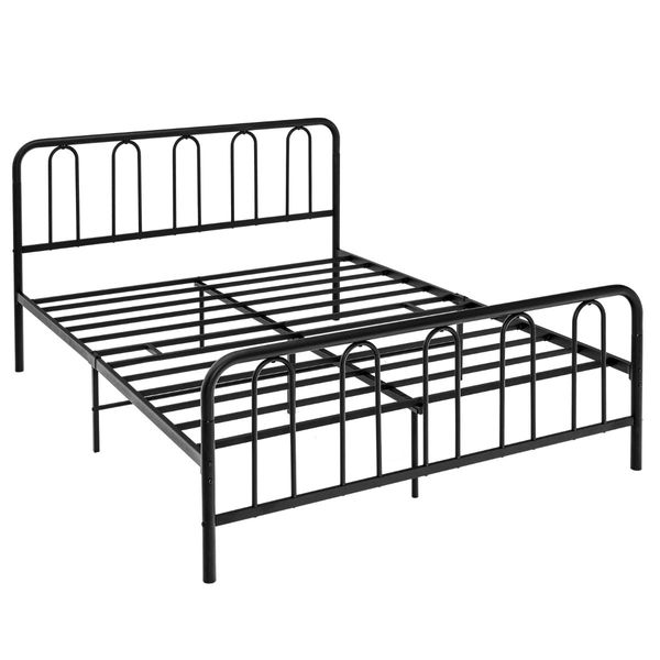 Full/Queen Size Metal Bed Frame with Non-slip Foot Pads