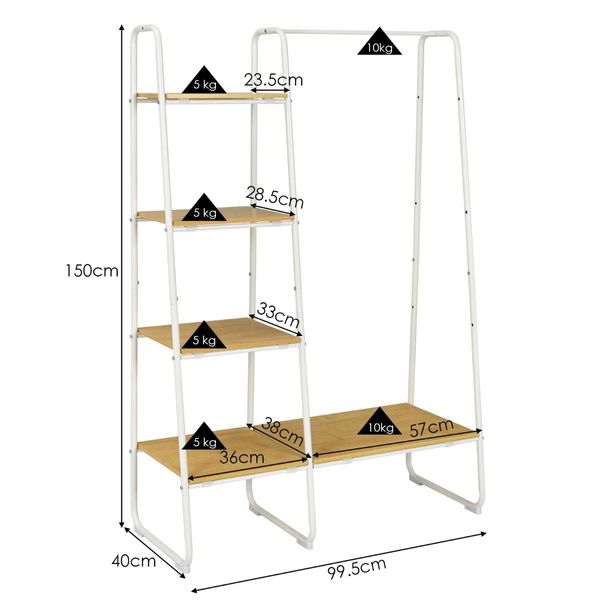 Free Standing Storage Organizer with Shelves for Bedroom/ Living Room