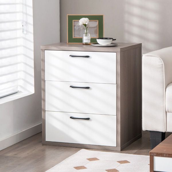 Modern Storage Organizer with 3 Pull-out Drawers for Living room, Bedroom