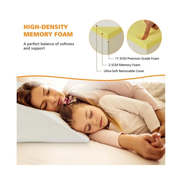 Memory Foam Wedge Pillow with Detachable Cover