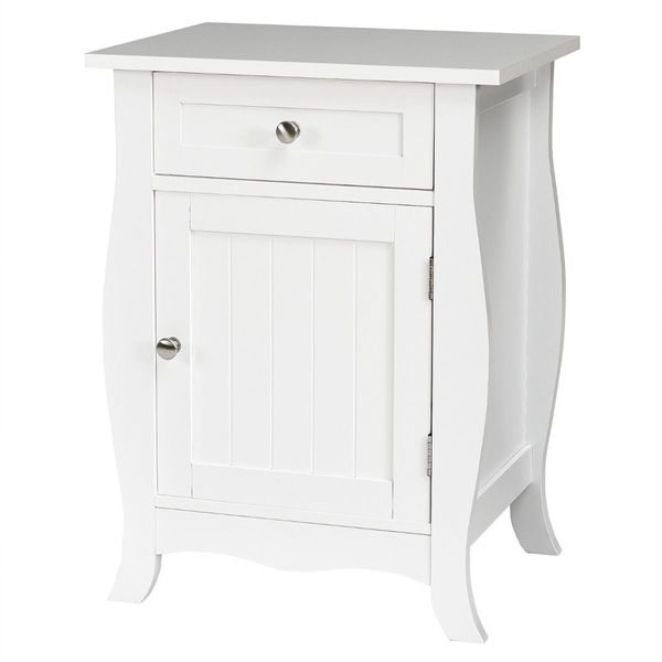 Accent Table with Single-Door Cabinet and Drawer