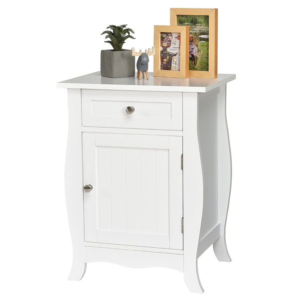 Accent Table with Single-Door Cabinet and Drawer