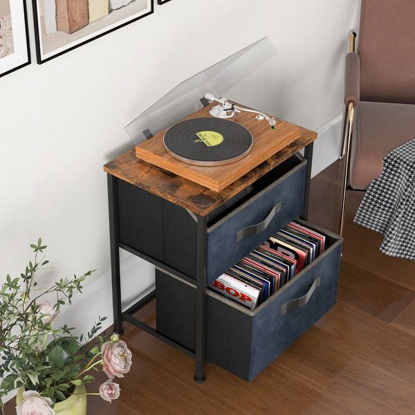 Multifunctional Bed Side Table with Anti-toppling Device for Bedroom