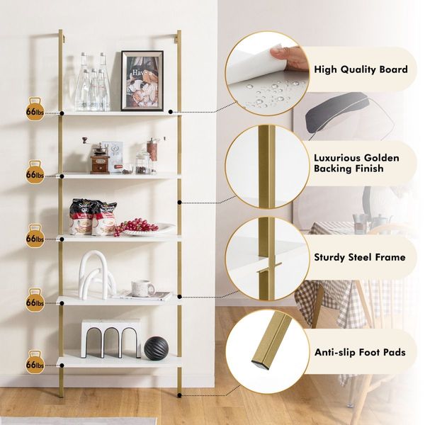 Wall Mounted Display Rack Bookshelf for Office