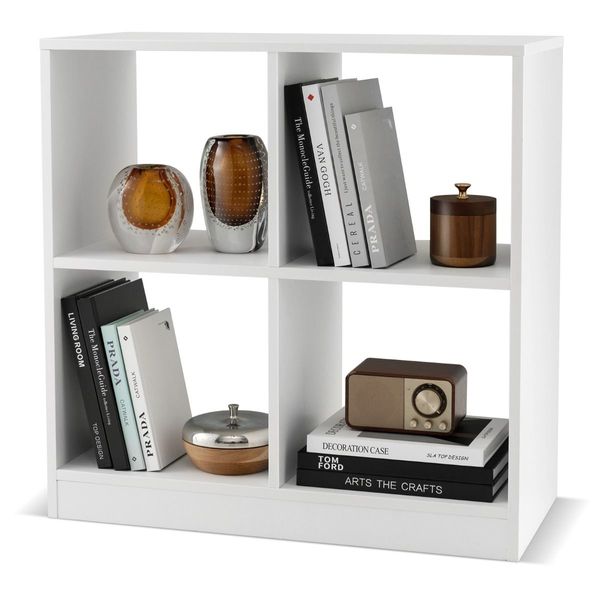 4-Cube Bookcase with 2 Anti-Tipping Kits for Office